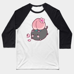 Peachy Cat Baseball T-Shirt